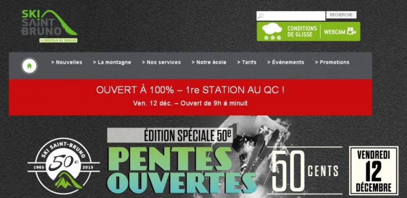 Ski Saint Bruno ouverture 2014-15 Conditions de ski RSA Ski Saint Bruno ouverture 2014-15 Conditions de ski RSA